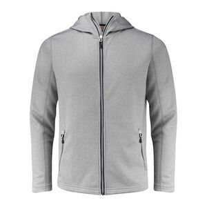 Printer RED Mens Layback Hoodie / Grey Melange